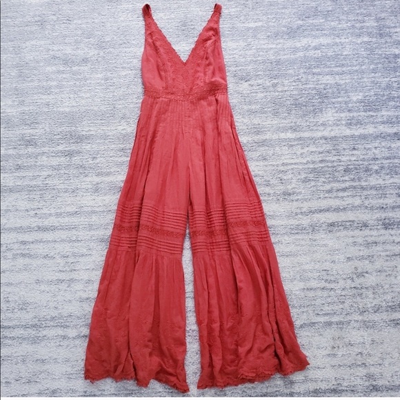 Free People Pintuck Embroidered Crochet Jumpsuit - Picture 5 of 11
